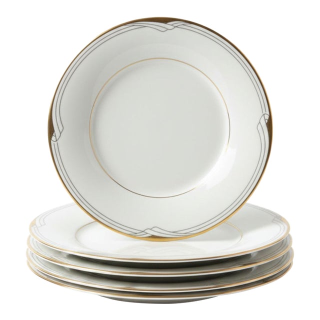 1980s Noritake Bread & Butter Plates Dishes Golden Cove Noritake Fine China Japan 7719 - Set of 4 For Sale