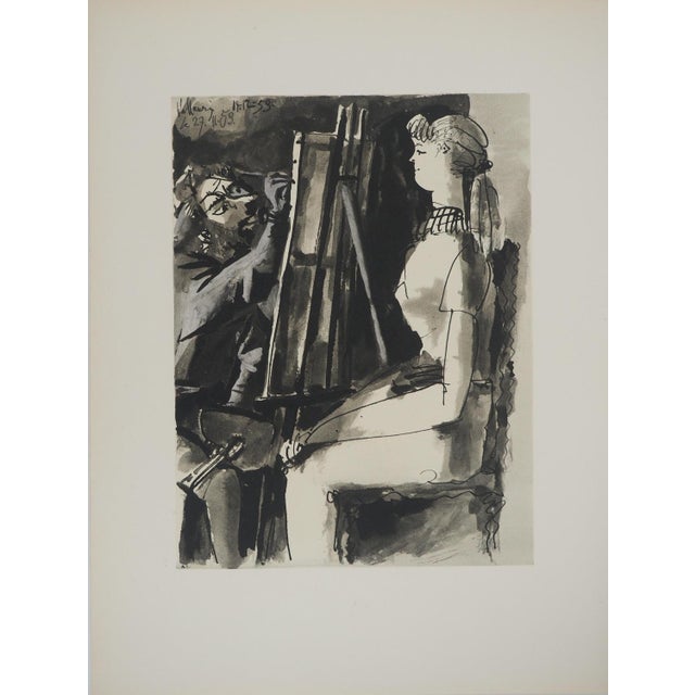 Pablo PICASSO (1881-1973) The artist's muse, 1953 Lithograph (Atelier Mourlot) Unsigned Dated on the board On thick paper...