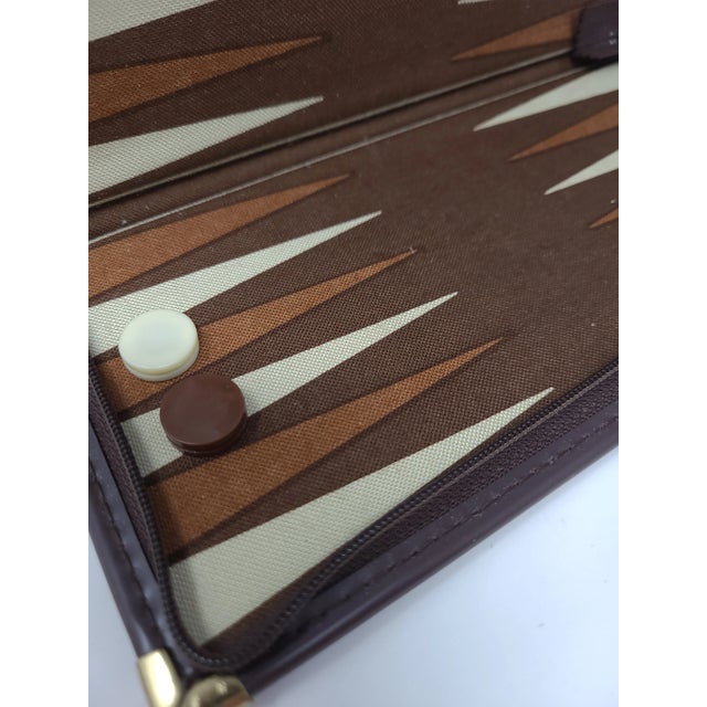 Vintage Backgammon Nos in Original Box - Board Is Magnetic in Linen Zip Case For Sale - Image 4 of 13