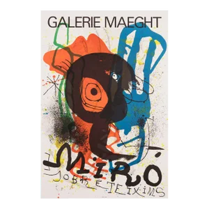 "Miro - Sobre Teixims" Galerie Maeght Exhibition Poster