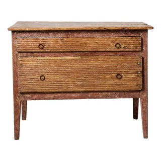 Antique Folk Art Rustic Chest of Drawers in Pine For Sale