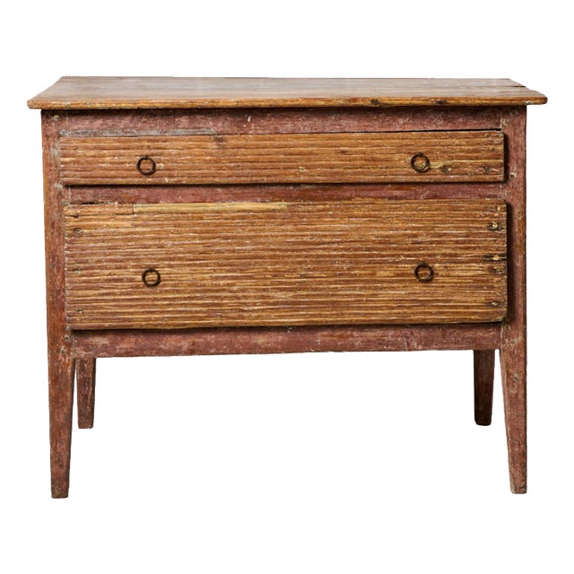 Antique Folk Art Rustic Chest of Drawers in Pine For Sale