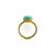 Gold 1990s 24k Gold Handmade Persian Turquoise Cabochon Ring, Size 7.5 For Sale - Image 8 of 10