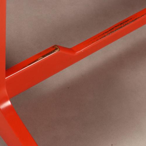 Orange Orange Lacquered Wood Desk For Sale - Image 8 of 11