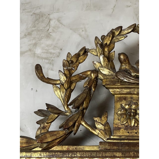 Gold Louis XVI Mirror in Carved and Gilded Wood For Sale - Image 8 of 12