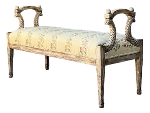 Vintage Carved Tiger Bench