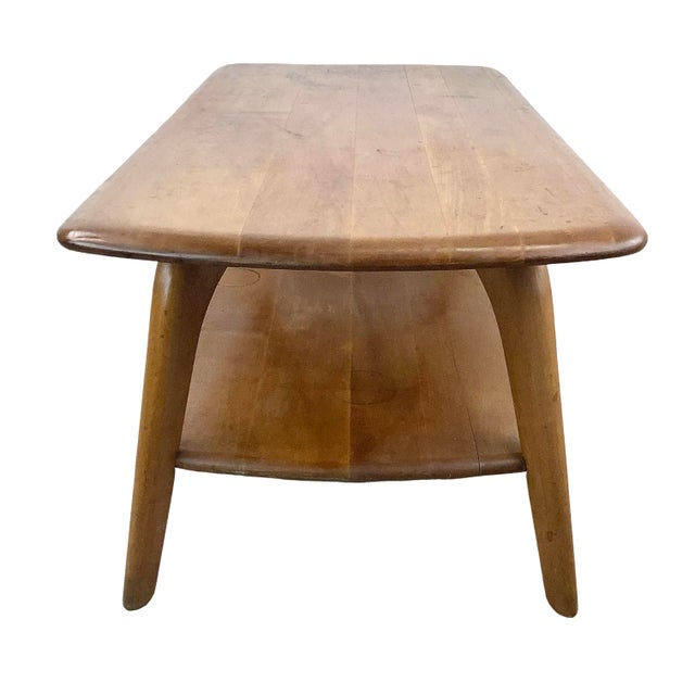 Wood Small Wakefield-Style Mid-Century Wood Coffee Table, 1950s For Sale - Image 7 of 18
