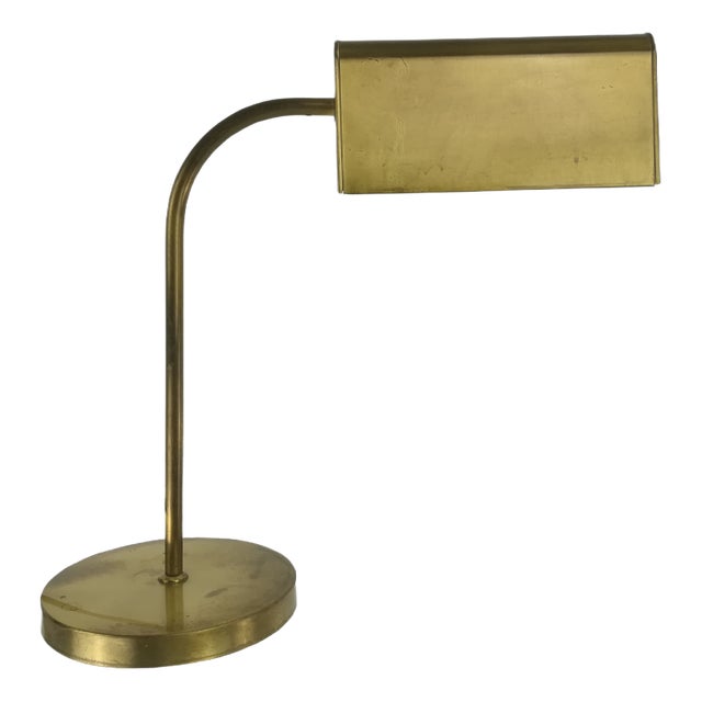 Rotatable Vintage Brass Table Lamp from Sölken Leuchten For Sale
