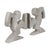 Metal La Linea Bookends by Osvaldo Cavandoli, 1970s, Set of 2 For Sale - Image 6 of 16