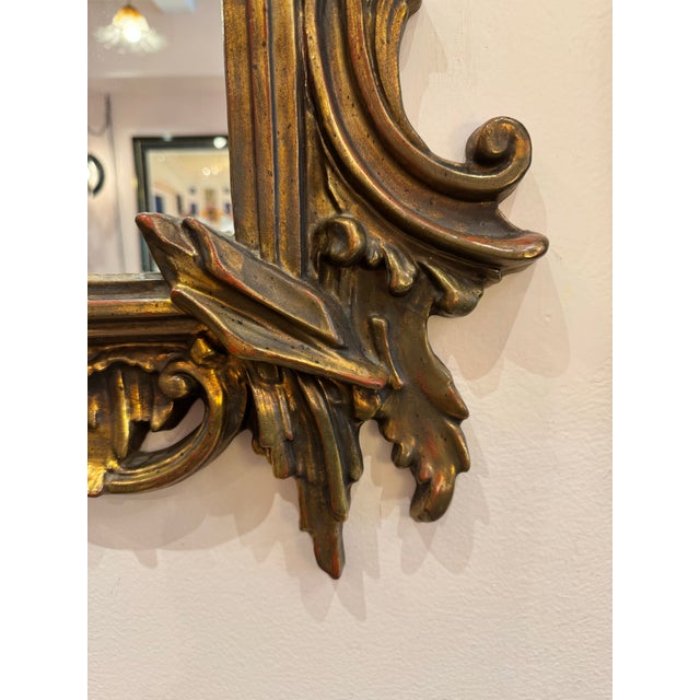 1980s Vintage Large Rococo Giltwood Style Mirror by Vanguard Studios For Sale - Image 5 of 12