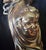 19thc French Art Nouveau Gilt Bronze "Beautiful Baby Face" Sconce With Designer Art Glass Period Shade For Sale - Image 12 of 18