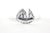 Width: 4 inches Height: 3.25 inches Depth: 1 inches Really great modernist sculpture of a sailboat made by Hoselton,...