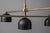 Mid-Century Modern Mid-Century Modern Brass Dome Chandelier, 5-Light Black Pendant Lighting, Mid Century Dining Room Fixture For Sale - Image 3 of 7