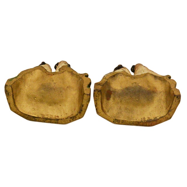Metal Early 20th Century American Cast Iron Figural "Hunting Pointers" Bookends - A Pair For Sale - Image 7 of 9