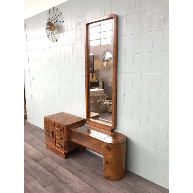 Briar Bedroom Makeup Cabinet with Mirror, 1930s For Sale - Image 3 of 13