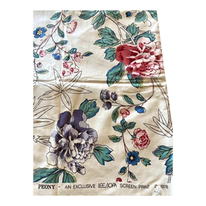 Vintage Lee Jofa Glazed Cotton Peony Fabric 4 Yards