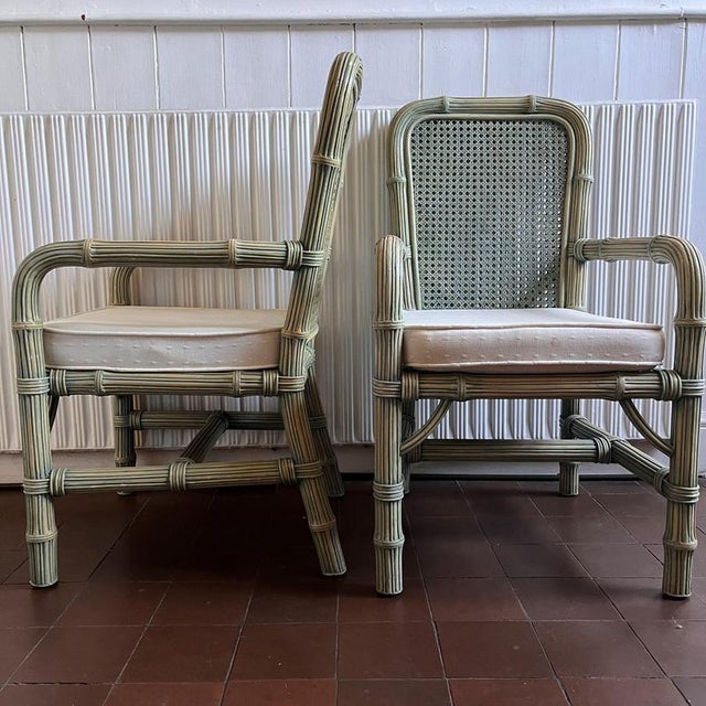 Vintage Faux Bamboo Dining Chairs, 1980s, Set of 2 For Sale - Image 15 of 15