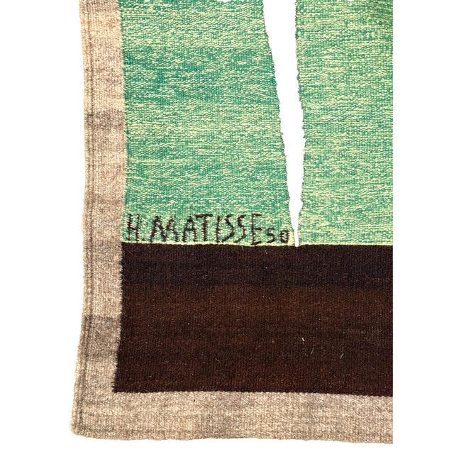 Abstract 1970s Woven Wall Hanging After Matisse For Sale - Image 3 of 4