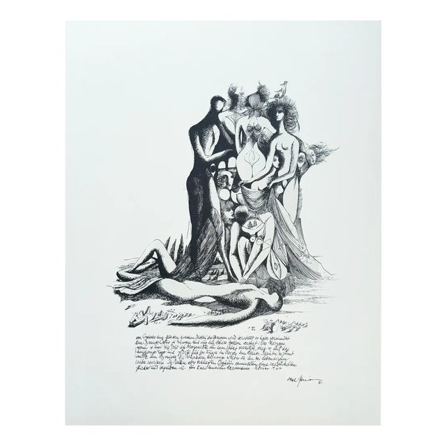 Mac Zimmermann, Composition, 1966, Original Lithograph For Sale