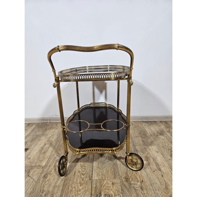 Vintage French Bar Cart from Maison Jansen, 1960s For Sale - Image 18 of 18