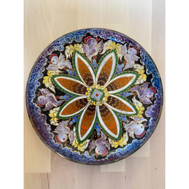 Mid-Century Spanish Enameled Glass Moser-Like Dish Bowl by José Cire Royo For Sale - Image 10 of 10