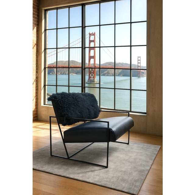 Modern Cosmo Fur Lounge Chair For Sale - Image 3 of 10