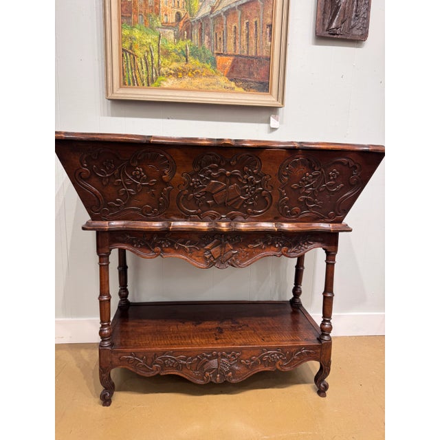 French Walnut Console Table For Sale - Image 4 of 14