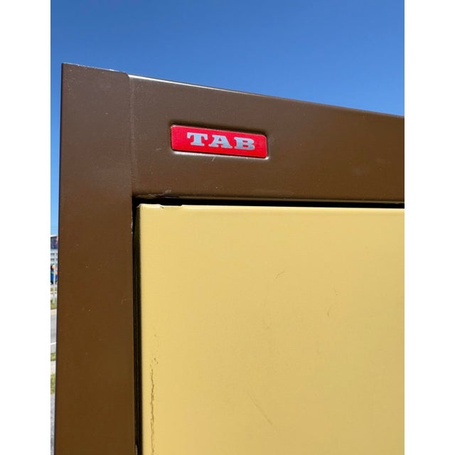 Mid Century Multicolor Tab Filing Cabinet For Sale - Image 9 of 9