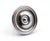 Modern style brass round concentric drawer knob with a chrome finish. A mounting screw is included. Good condition with...