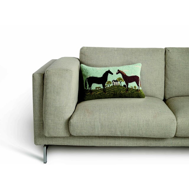 Black Horse & Brown Horse Hook Pillow