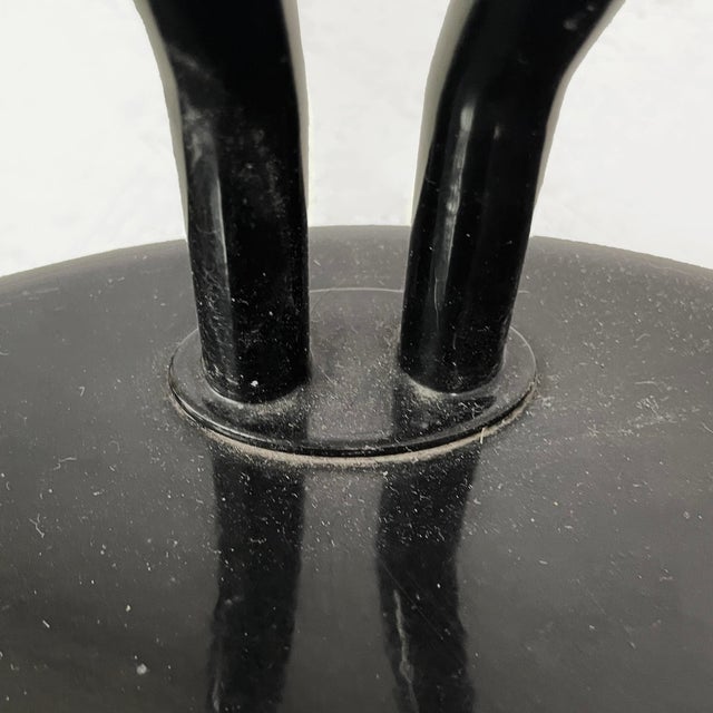 Italian Modern Coffee Table with Ashtray in Black Metal and Glass, 1980s For Sale - Image 17 of 18