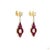 2.87 Carat Cushion Cut Diamond Ruby Gold Earrings, Pair For Sale - Image 9 of 9