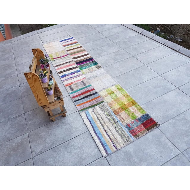 Oushak Vintage Turkish Runner For Sale - Image 4 of 10