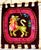 This tapestry depicts a Lion, In Hebrew Mazel Aryeh (the Zodiac symbol Leo,) all handmade. woven and stitched. Kopel...