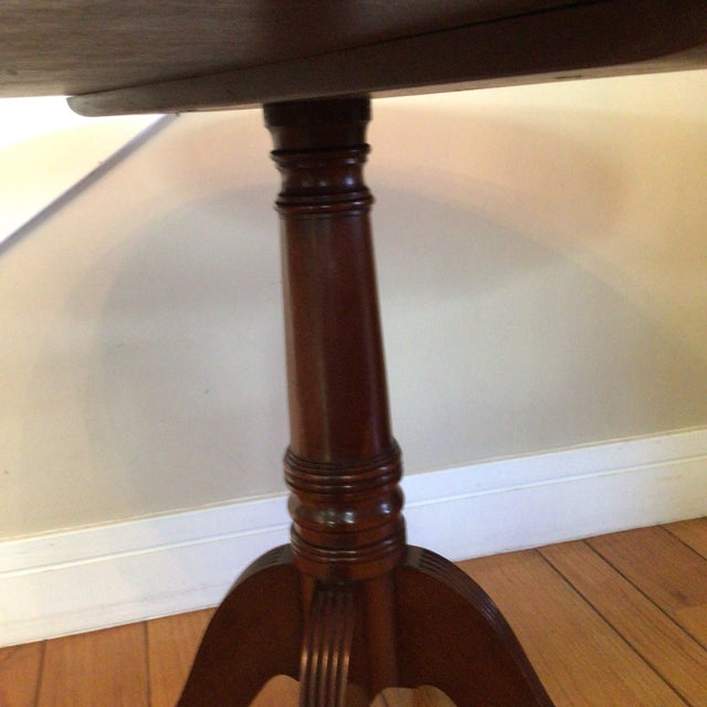 C. Rickard Round Solid Cherrywood Regency Style Side Table For Sale - Image 9 of 12