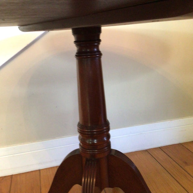 Round Solid Cherrywood Side Table by C. Rickard Regency Style For Sale - Image 9 of 12