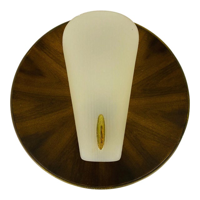 Mid-Century Teak and Plexi Glass Wall Lamp in the Style of Stilnovo, Italy For Sale