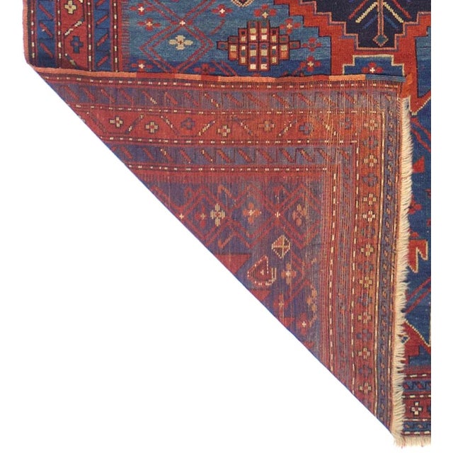 Figurative Antique Caucasian Kazak Rug 4'9" X 7’2" For Sale - Image 3 of 5