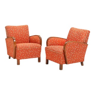 Pair of 1930s Scandinavian Lounge Chairs For Sale