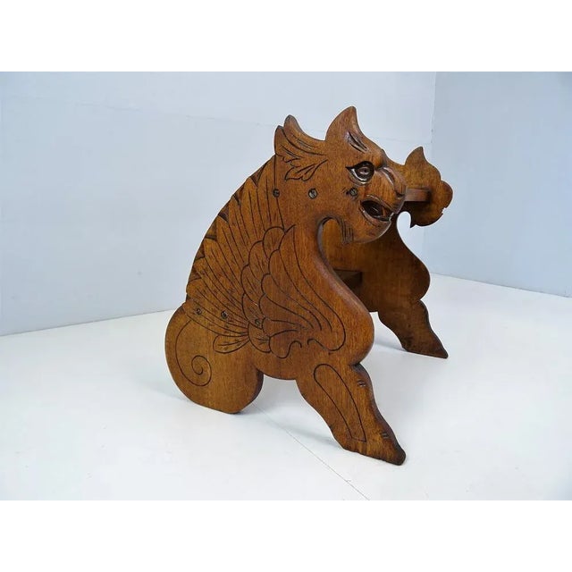 Art Nouveau Library Ladder in Oak, 1900s For Sale - Image 4 of 8