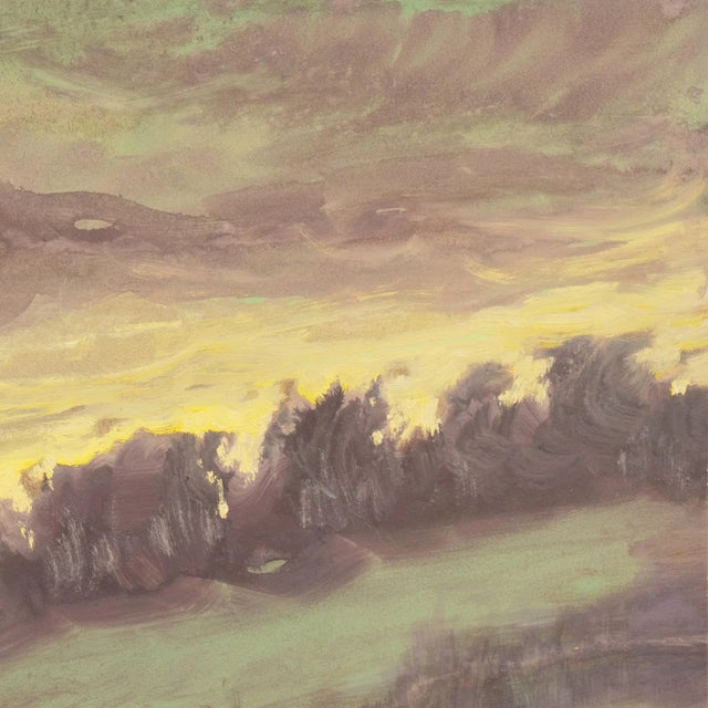 'Sunset Landscape' by Georg Kosmiadi, 1966, Russian-German Artist, Hamburg, Rivne, Volhynia For Sale In Monterey, CA - Image 6 of 8