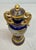 Antique Hand Painted Royal Vienna Porcelain Cobalt Gold Lidded Vase Mini Urn For Sale - Image 14 of 16