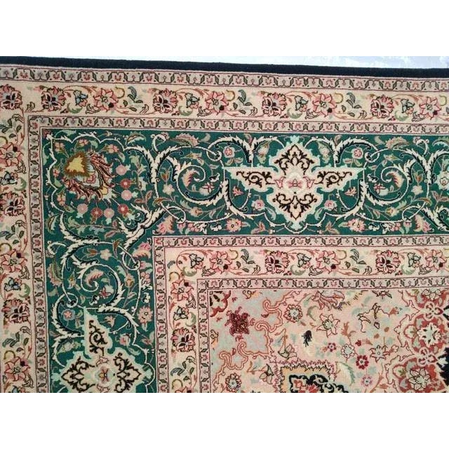 1980s Persian Tabriz , 9'9" X 12'9" For Sale - Image 4 of 7