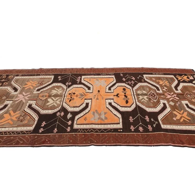 Mid 20th Century Vintage Turkish Kars Kilim Rug For Sale - Image 4 of 7