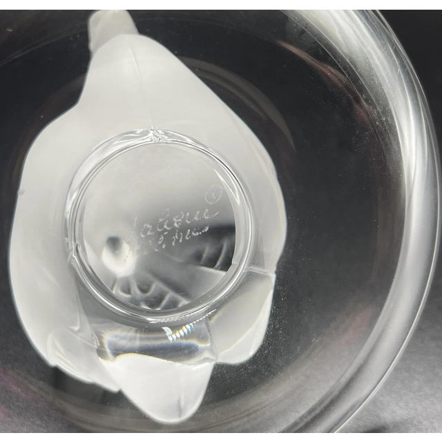 Deux Cygnes Ring Plate from Lalique, 1960s For Sale - Image 3 of 12