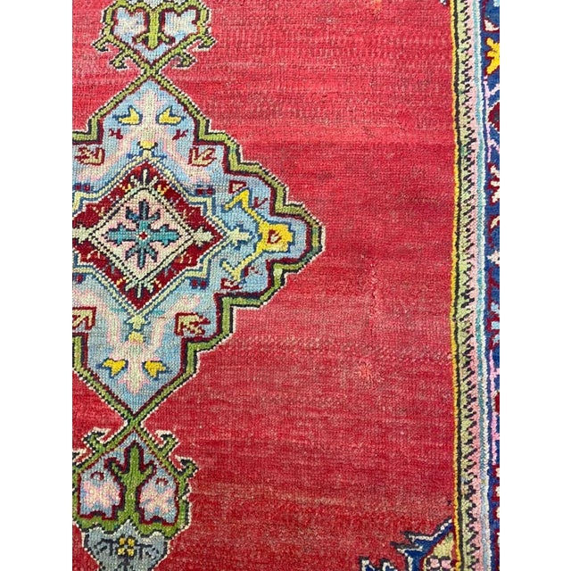 1940s Vintage Handwoven Turkish Oushak Area Rug 4'4" X 6'0" For Sale In Dallas - Image 6 of 12