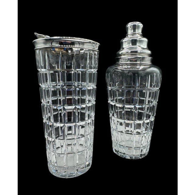 Hawkes Cut Glass Cocktail Shaker & Pitcher - Set of 2 For Sale - Image 4 of 12