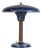 Industrial Blue Mushroom Desk Light in Aluminium and Copper, Germany, 1950s For Sale