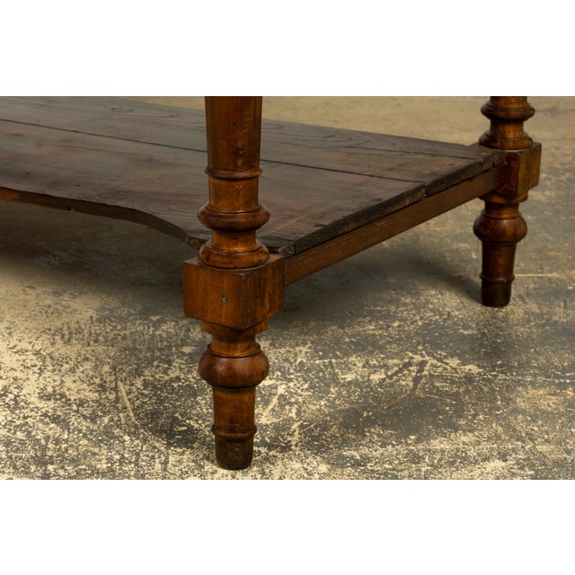 Late 19th Century French Provincial Pine Draper’s Table or Kitchen Island For Sale - Image 9 of 18