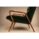 Giuseppe Scapinelli Sculptural Sofa in Solid Caviúna & Deep Evergreen Italian Mohair Velvet, Brazil, 1950s For Sale In New York - Image 6 of 18